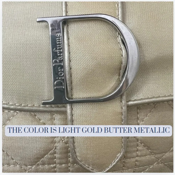 Upcycled & Reworked Christian Dior Monogram Quilted Gold Crossbody Clutch Bag - Picture 3 of 16